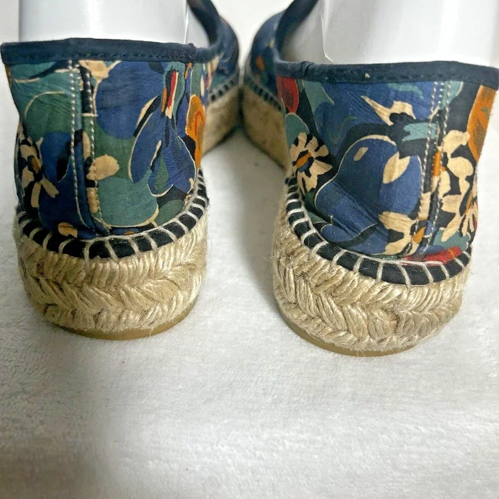 Gaimo Womens Espadrilles Shoes Vibrant Blue Multicolored Floral Size EU 40/ 9.5